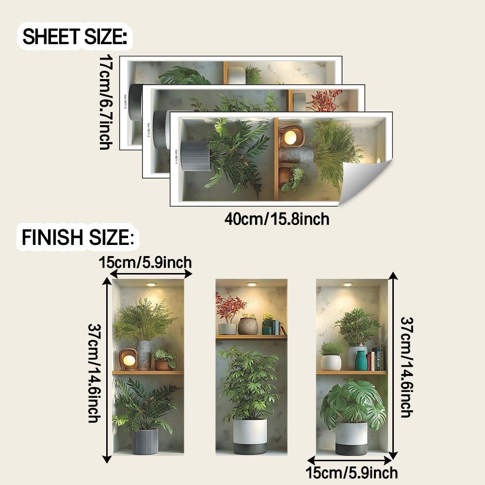 Креативная ниша с горшечными растениями, Гостиная, Кабинет, Наклейки на стену для украшения дома
Креативная ниша с горшечными растениями, Гостиная, Кабинет, Наклейки на стену для украшения дома
