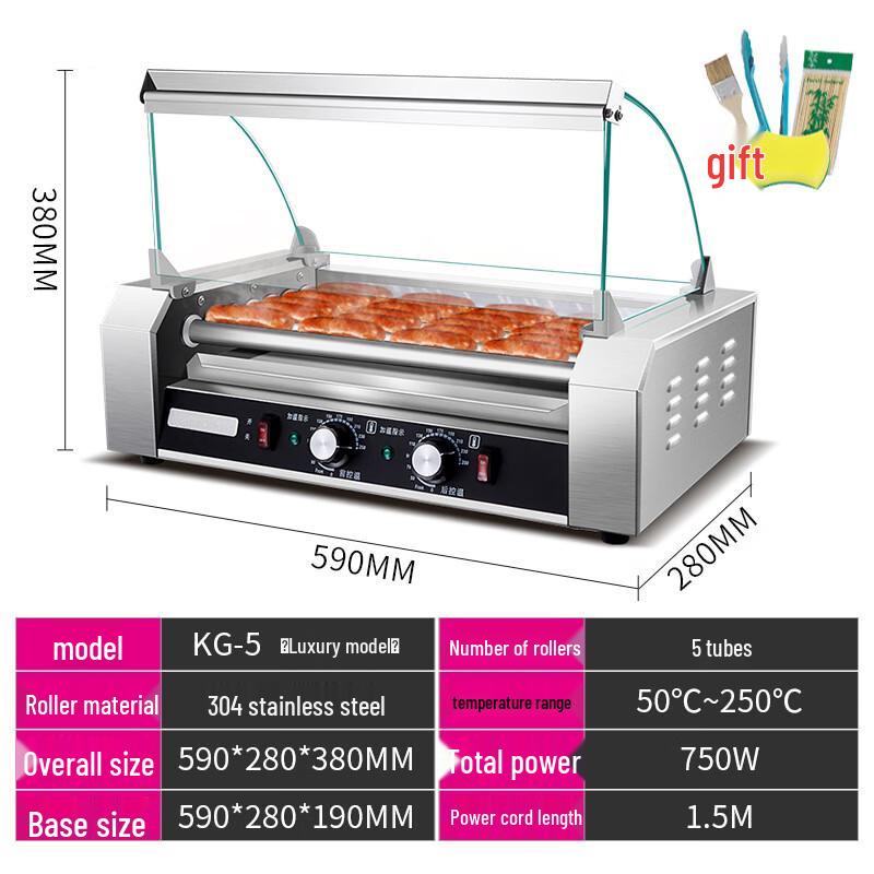 ZISIZ Commercial Hot Dog & Sausage Roller Grill
ZISIZ Commercial Hot Dog & Sausage Roller Grill