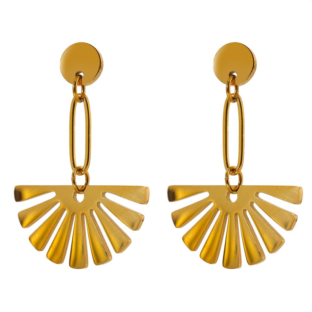 Yhpup Trendy Sector Long Drop Earrings Stainless Steel Metal Gold 18 K Plated Geometric Jewelry Bijoux Femme Waterproof Gift
Yhpup Trendy Sector Long Drop Earrings Stainless Steel Metal Gold 18 K Plated Geometric Jewelry Bijoux Femme Waterproof Gift