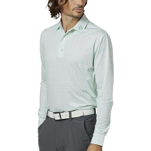 FootJoy Men s Vintage Floral Print Long Sleeve Golf Shirt, Seafoam/White, Size XL (FJ-F25-S10, 38531-XL)
FootJoy Men s Vintage Floral Print Long Sleeve Golf Shirt, Seafoam/White, Size XL (FJ-F25-S10, 38531-XL)