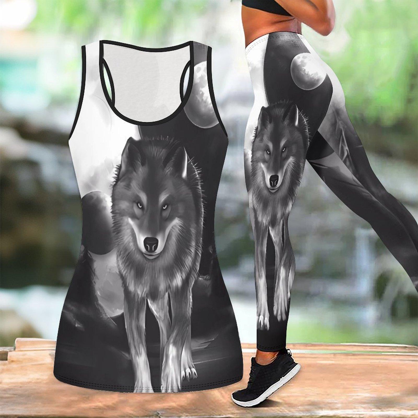 Жіночий йога-комплект з принтом Вовчого Тотему Модні спортивні легінси та топ Комплект для фітнесу та спорту Повсякденний йога-набір Спортивний костюм XXL сірий
Жіночий йога-комплект з принтом Вовчого Тотему Модні спортивні легінси та топ Комплект для фітнесу та спорту Повсякденний йога-набір Спортивний костюм XXL сірий