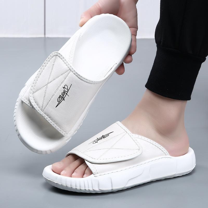European station first layer cowhide slippers men s home indoor high-end casual sandals soft bottom non-slip white men s slippers 38
European station first layer cowhide slippers men s home indoor high-end casual sandals soft bottom non-slip white men s slippers 38