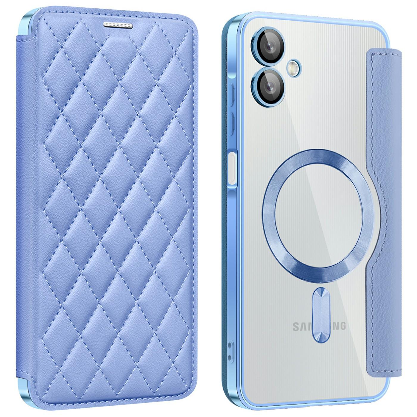 For Samsung Galaxy A06 4G Case Compatible with MagSafe Rhombus PU Leather Phone Cover Blue
For Samsung Galaxy A06 4G Case Compatible with MagSafe Rhombus PU Leather Phone Cover Blue