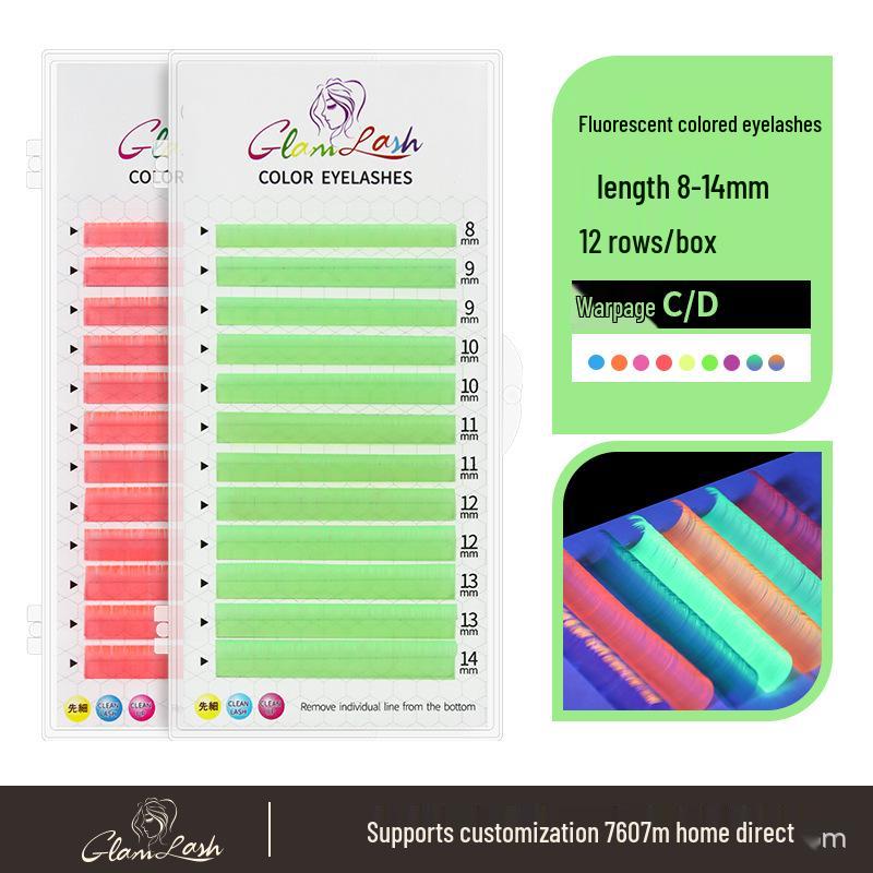 Colorful UV Glitter Eyelashes: Blue, Green, Orange, Purple, Pink, Yellow - Soft, Thick, and Fluorescent False Lashes 0.07 D
Colorful UV Glitter Eyelashes: Blue, Green, Orange, Purple, Pink, Yellow - Soft, Thick, and Fluorescent False Lashes 0.07 D