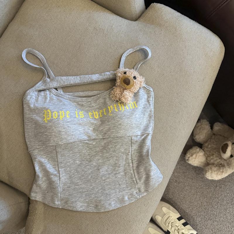 Little Bear Print Sleeveless Camisole with Chest Pads - Women s Summer Style Top One Size (Recommended for 40-58 kg) серый
Little Bear Print Sleeveless Camisole with Chest Pads - Women s Summer Style Top One Size (Recommended for 40-58 kg) серый