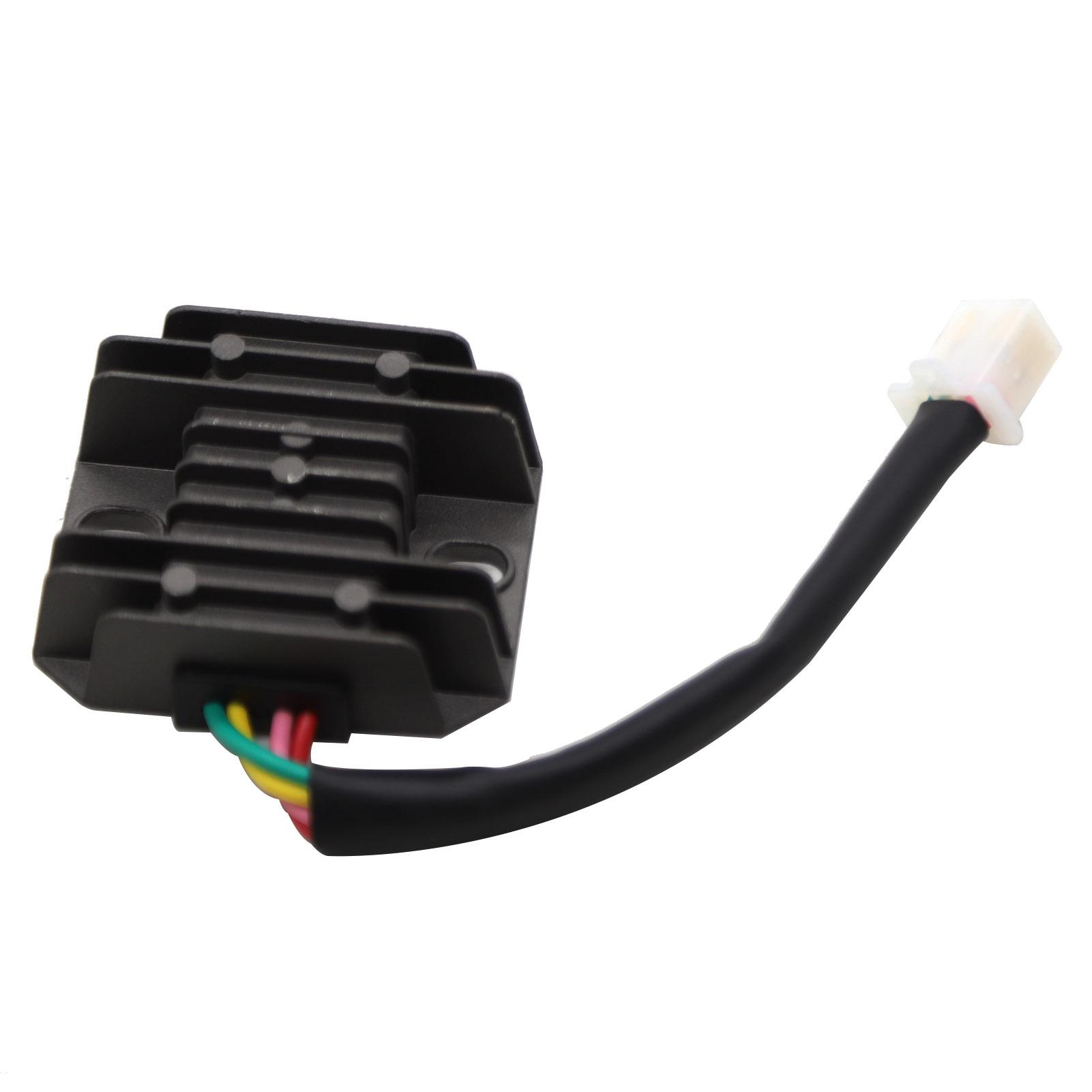 12V Voltage Regulator Rectifier 4 Wires for GY6 Engine Compatible with GY6 125 ATV Dirt Bike Go Kart Moped Scooter with 4 Pin Connector
12V Voltage Regulator Rectifier 4 Wires for GY6 Engine Compatible with GY6 125 ATV Dirt Bike Go Kart Moped Scooter with 4 Pin Connector