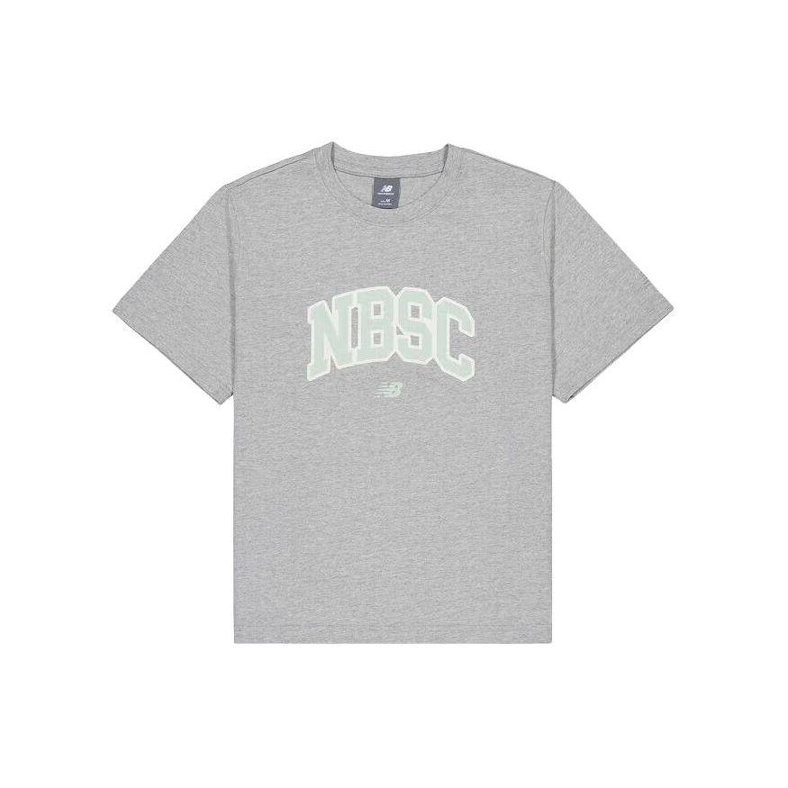 New Balance Letter Print Crew Neck Knit Short Sleeve T-Shirt Women Tops Gray AWT42313-GHM
New Balance Letter Print Crew Neck Knit Short Sleeve T-Shirt Women Tops Gray AWT42313-GHM
