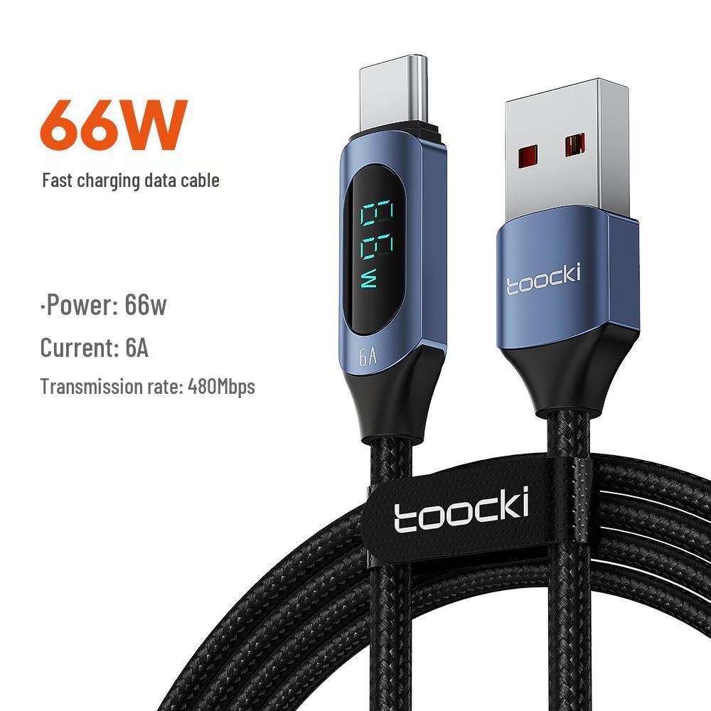 Toocki 66W Fast Charging USB-C Cable with Digital Display for Huawei, Honor, and Xiaomi. 1m
Toocki 66W Fast Charging USB-C Cable with Digital Display for Huawei, Honor, and Xiaomi. 1m