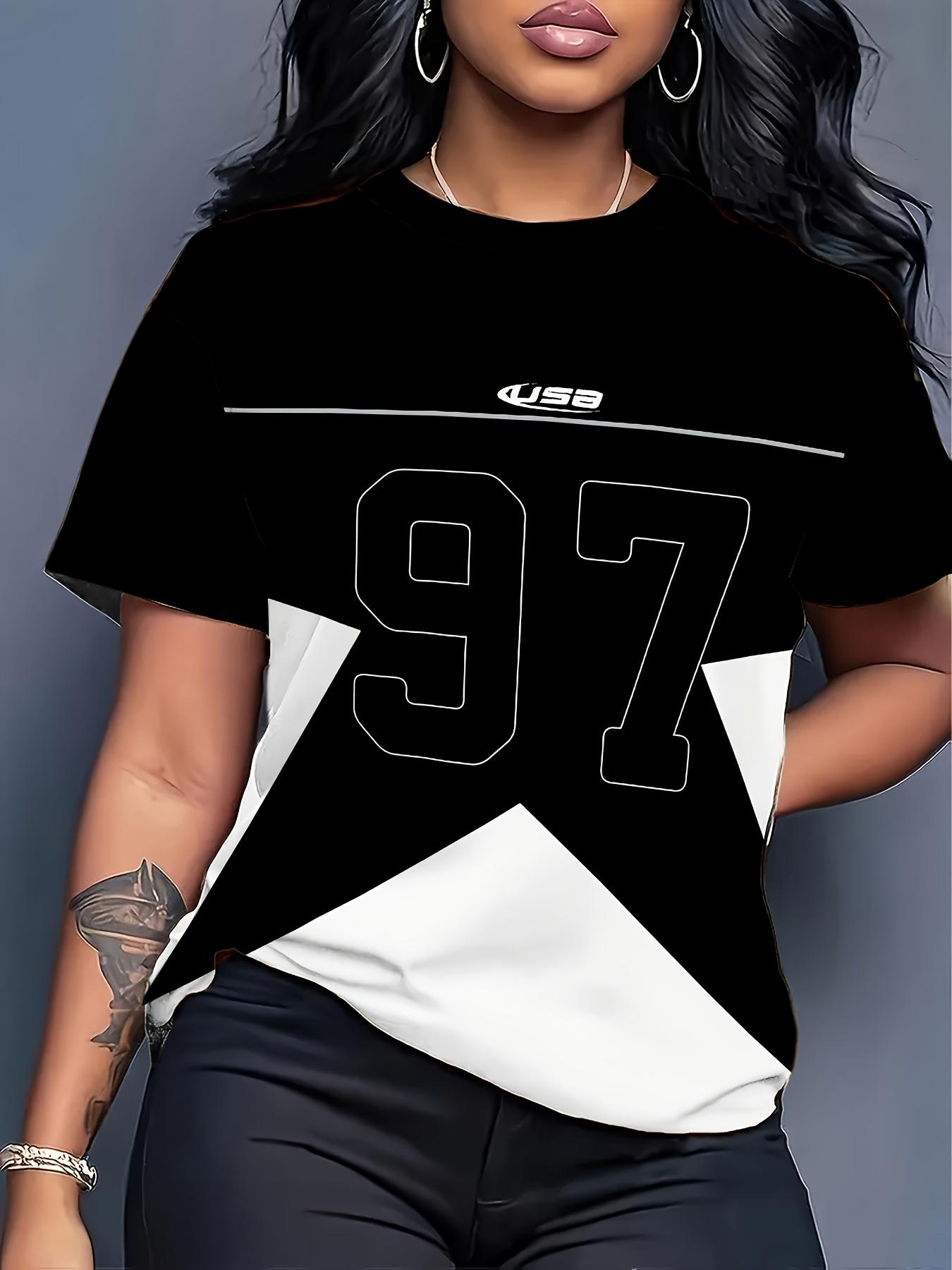 Number 97+ Star Decoration T-Shirt for Women. Easy USA Logo. Geometric Color Block. Street Style Cool Short Sleeve. Unique Top for Going Out. Daily. E XL дубильная кора
Number 97+ Star Decoration T-Shirt for Women. Easy USA Logo. Geometric Color Block. Street Style Cool Short Sleeve. Unique Top for Going Out. Daily. E XL дубильная кора
