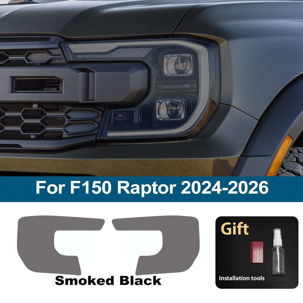 For Ford F150 Raptor 2015-2026 Smoke Black Pre Cut Car Headlight Protective Film Anti-Scratch High-Gloss Vinyl Wrap Film For F150 24-26 SMK
For Ford F150 Raptor 2015-2026 Smoke Black Pre Cut Car Headlight Protective Film Anti-Scratch High-Gloss Vinyl Wrap Film For F150 24-26 SMK