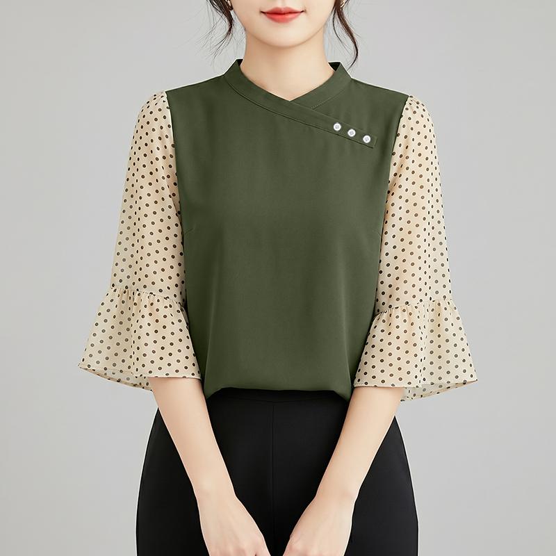 ZANZEA Women Casual Round Neck Polka Dot Print Splice 3/4 Sleeve Loose Blouse XL армія зелений колір
ZANZEA Women Casual Round Neck Polka Dot Print Splice 3/4 Sleeve Loose Blouse XL армія зелений колір
