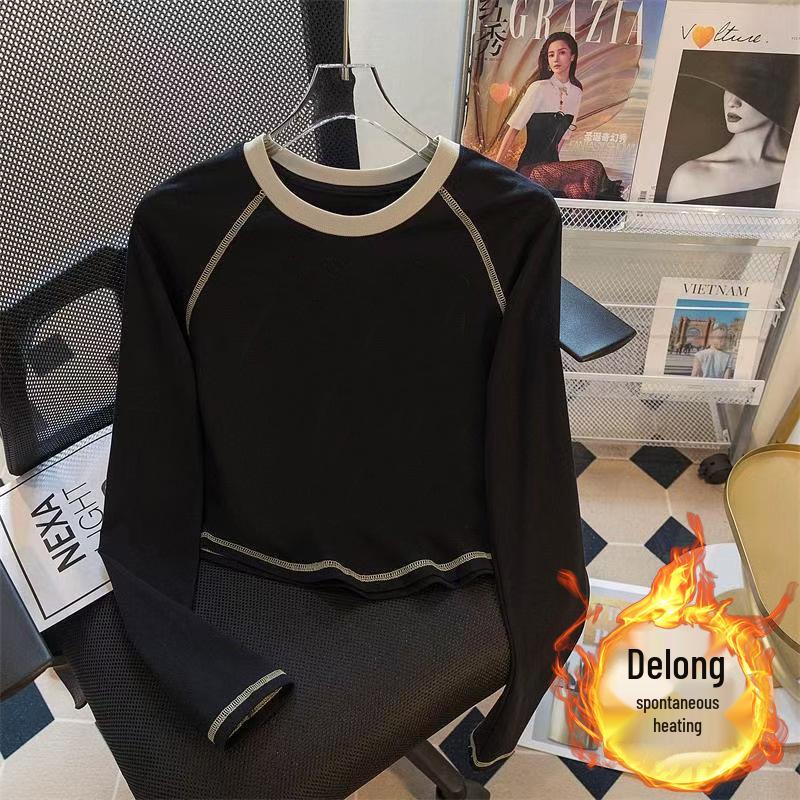 Women s Double-Sided Velvet Long-Sleeve Chic Top - 2024 Autumn/Winter Versatile Inner Wear S (70-100 jin)
Women s Double-Sided Velvet Long-Sleeve Chic Top - 2024 Autumn/Winter Versatile Inner Wear S (70-100 jin)