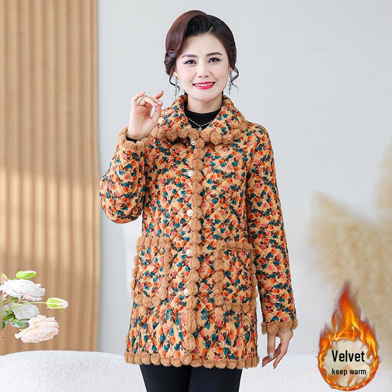 Floral Print Thick Padded Fleece-Lined Maternity Jacket for Middle-Aged and Elderly Women - Winter Wear 6XL (155-165 lbs) червоний
Floral Print Thick Padded Fleece-Lined Maternity Jacket for Middle-Aged and Elderly Women - Winter Wear 6XL (155-165 lbs) червоний
