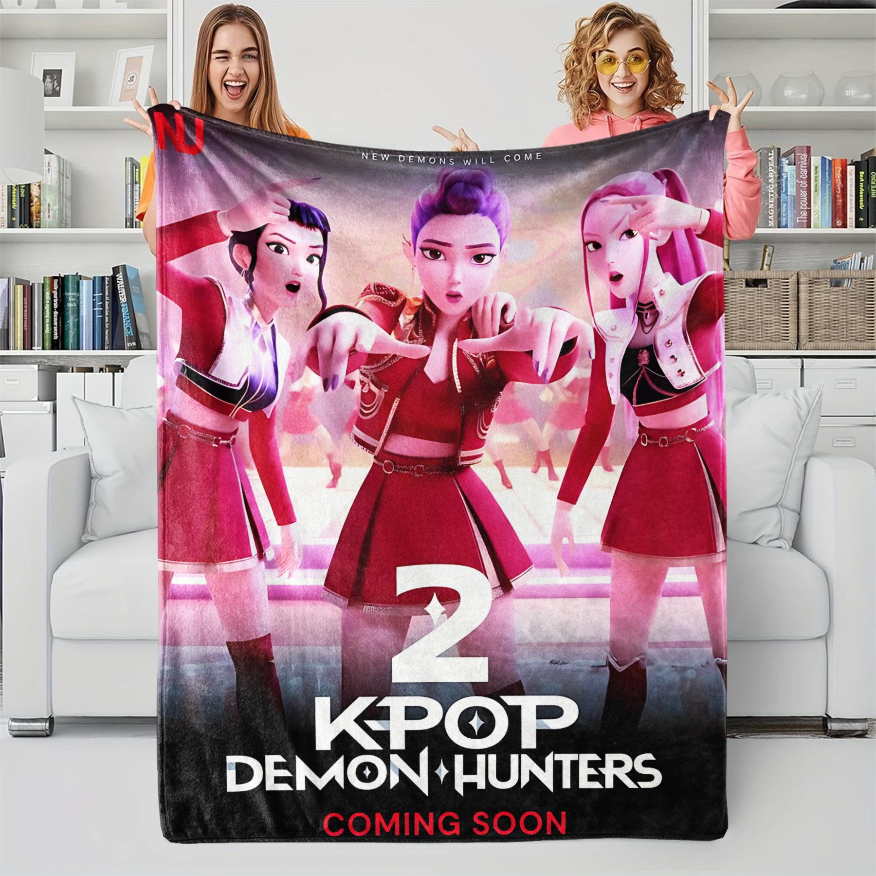K-POP Demons Hunter Theme Flannel Blanket, Hot Anime Print Throw Blanket, Fan Gift Blanket, Casual Warm Blanket 100x150cm
K-POP Demons Hunter Theme Flannel Blanket, Hot Anime Print Throw Blanket, Fan Gift Blanket, Casual Warm Blanket 100x150cm