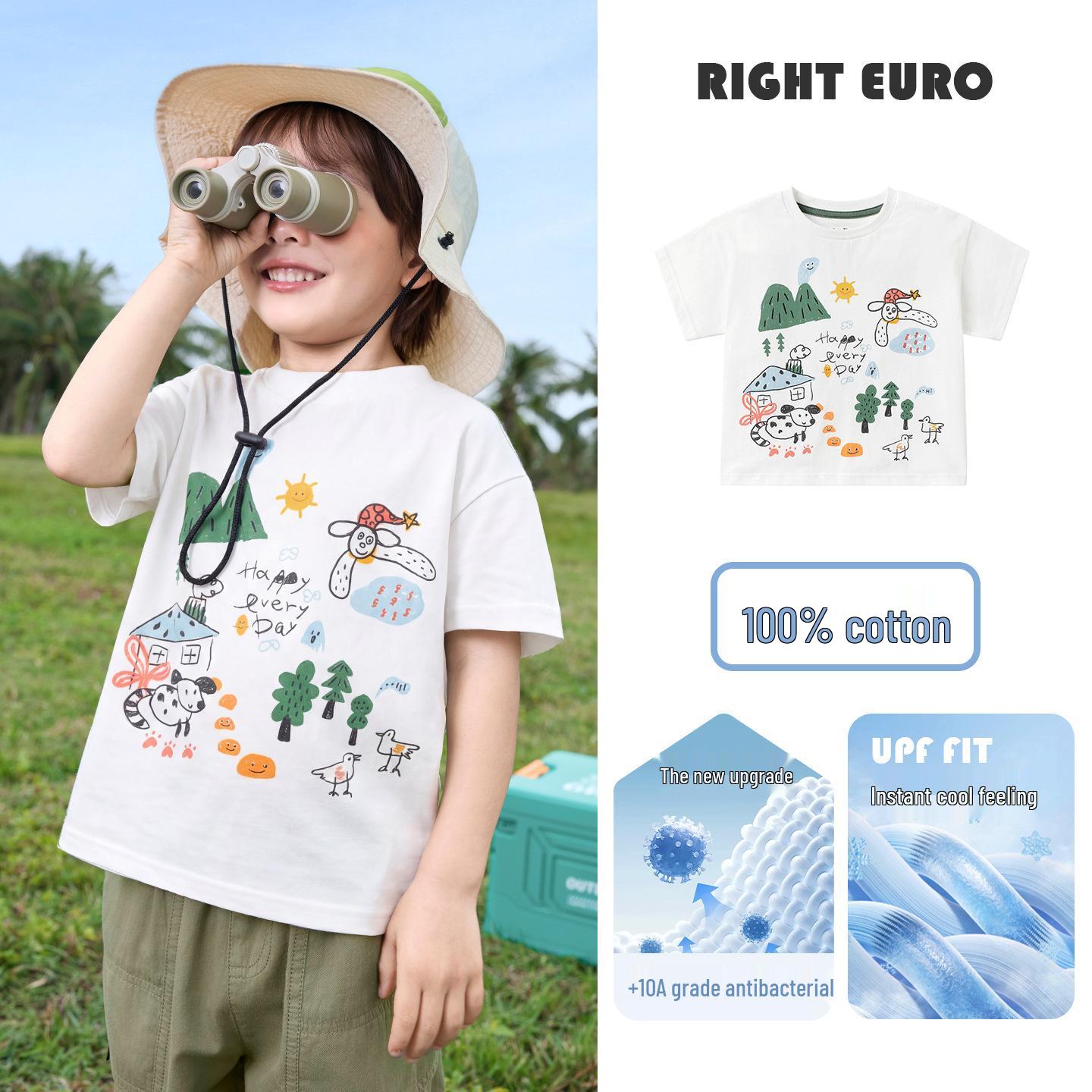 European Boys Cool-Touch Cotton Short-Sleeve T-Shirt, Summer 2026 Collection for Toddler and Kids 140 cm білий
European Boys Cool-Touch Cotton Short-Sleeve T-Shirt, Summer 2026 Collection for Toddler and Kids 140 cm білий