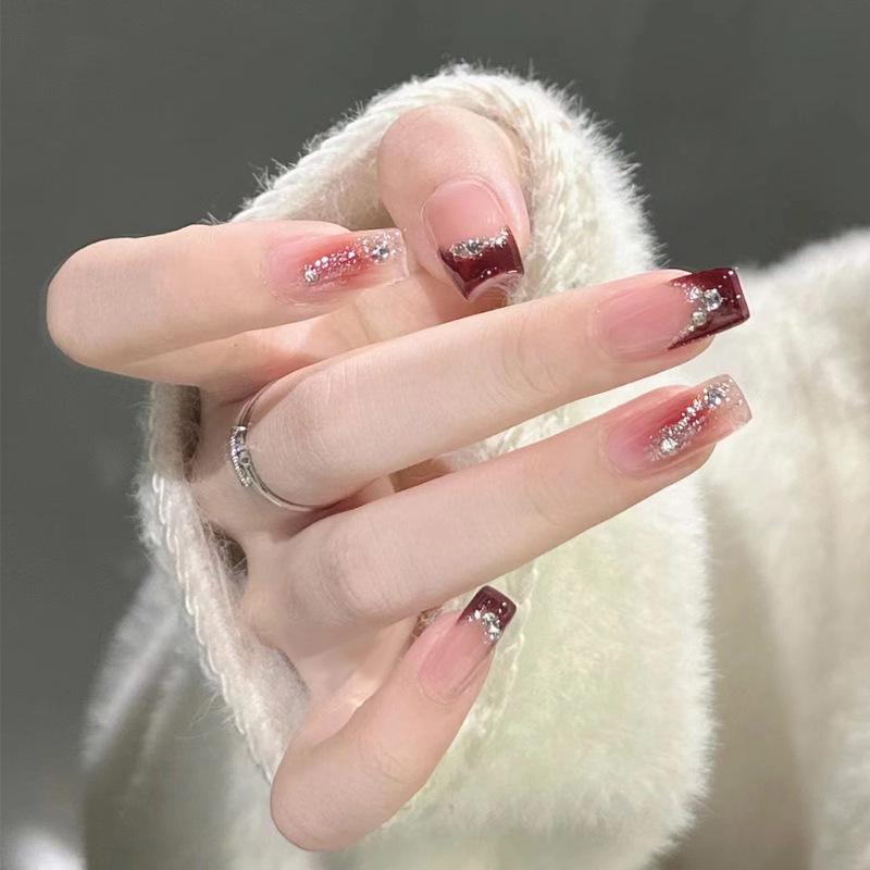 Medium-Length Brown Stripe Ombre Press-On Nails - Autumn & Winter Wear-and-Go Nail Stickers Gold Plating Sealant Version
Medium-Length Brown Stripe Ombre Press-On Nails - Autumn & Winter Wear-and-Go Nail Stickers Gold Plating Sealant Version