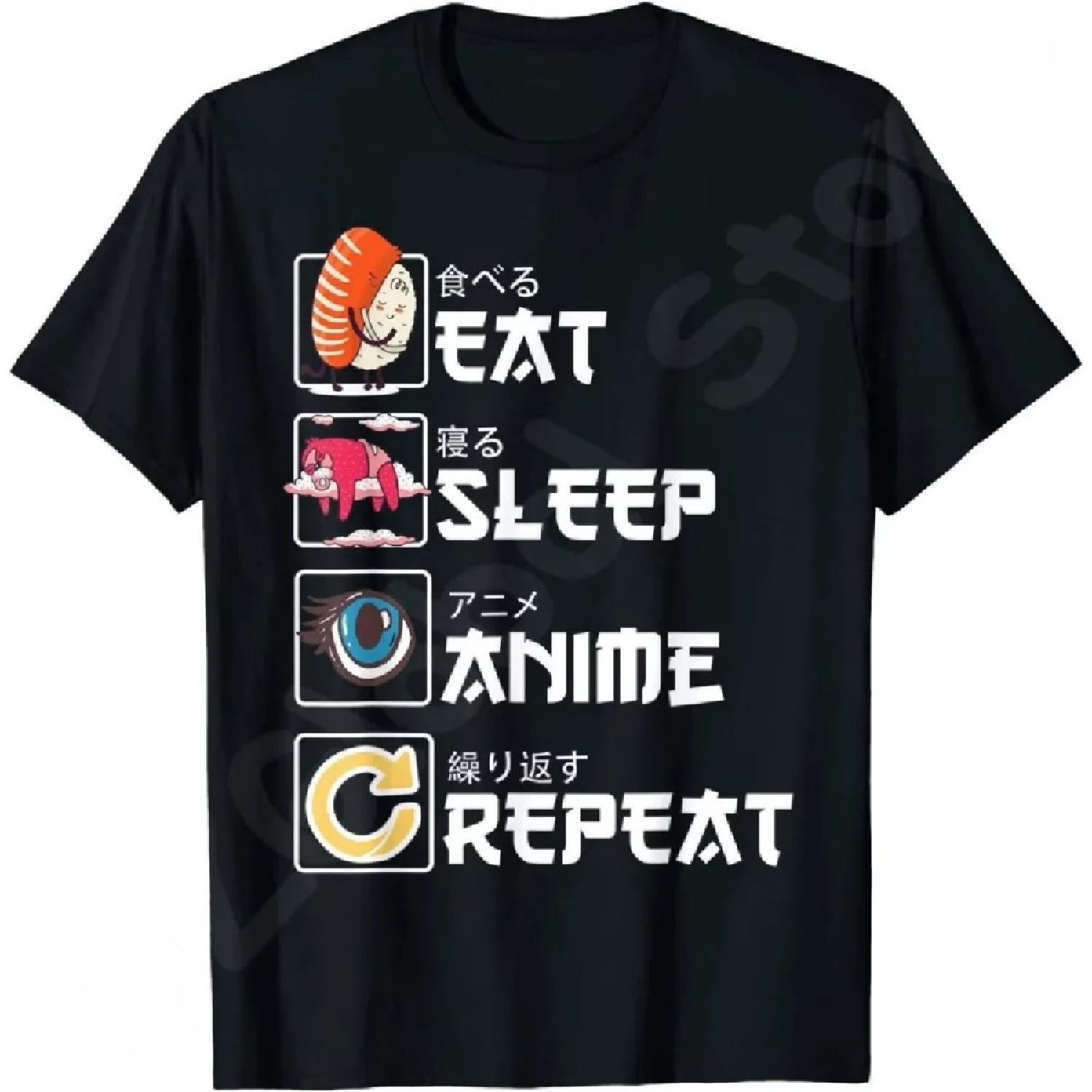 Eat Sleep Anime Repeat T-shirt Anime Manga T Shirts Funny Summer Cotton Casual Tees Black Round Neck Tops Gifts XXXXXL чорний
Eat Sleep Anime Repeat T-shirt Anime Manga T Shirts Funny Summer Cotton Casual Tees Black Round Neck Tops Gifts XXXXXL чорний