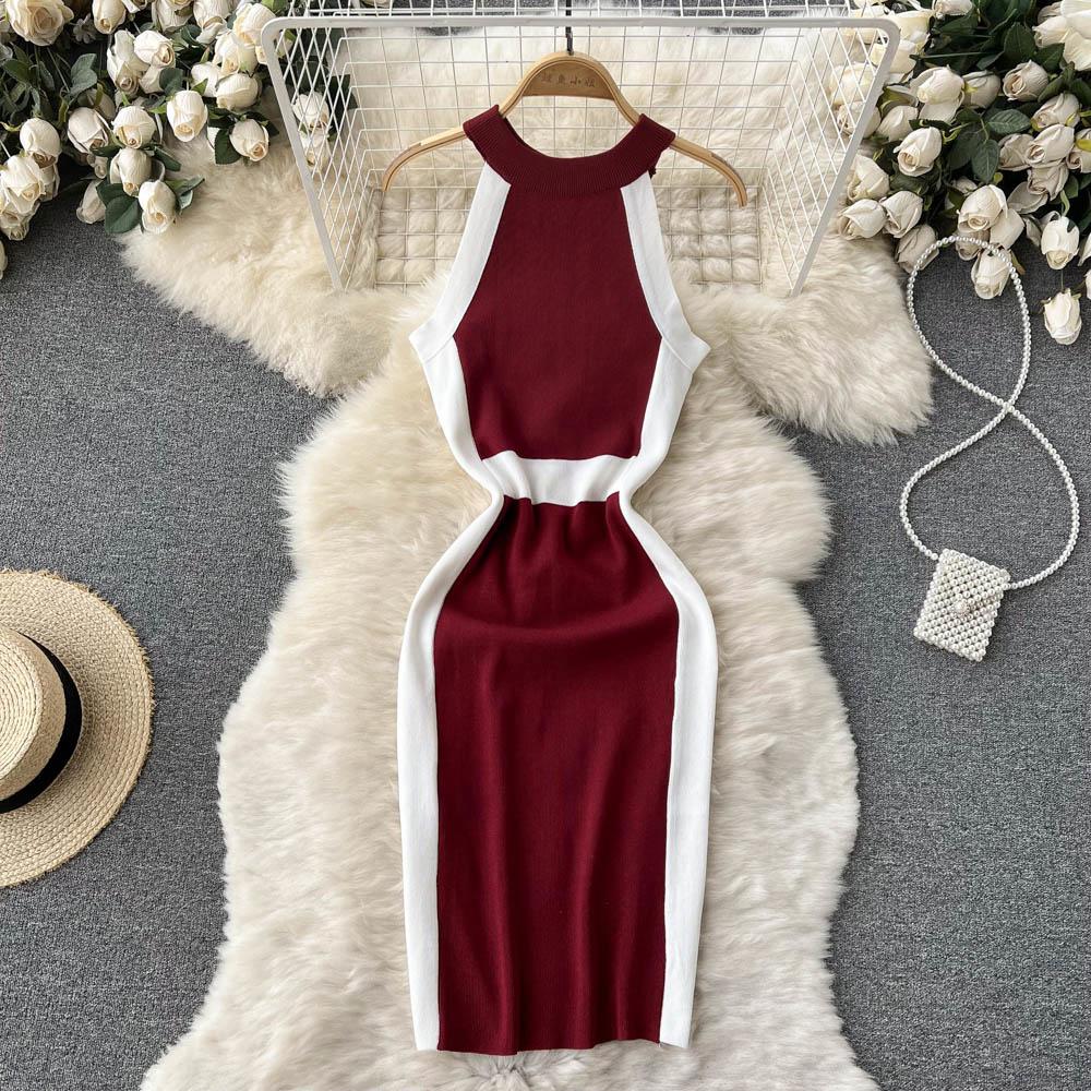 Лето Элегантный вязаный свитер Bodycon Ножны Платье Женщины Мода Цвет Матч Halter Рукава Slim Fit Длина колена Клубные платья для вечеринок
Лето Элегантный вязаный свитер Bodycon Ножны Платье Женщины Мода Цвет Матч Halter Рукава Slim Fit Длина колена Клубные платья для вечеринок