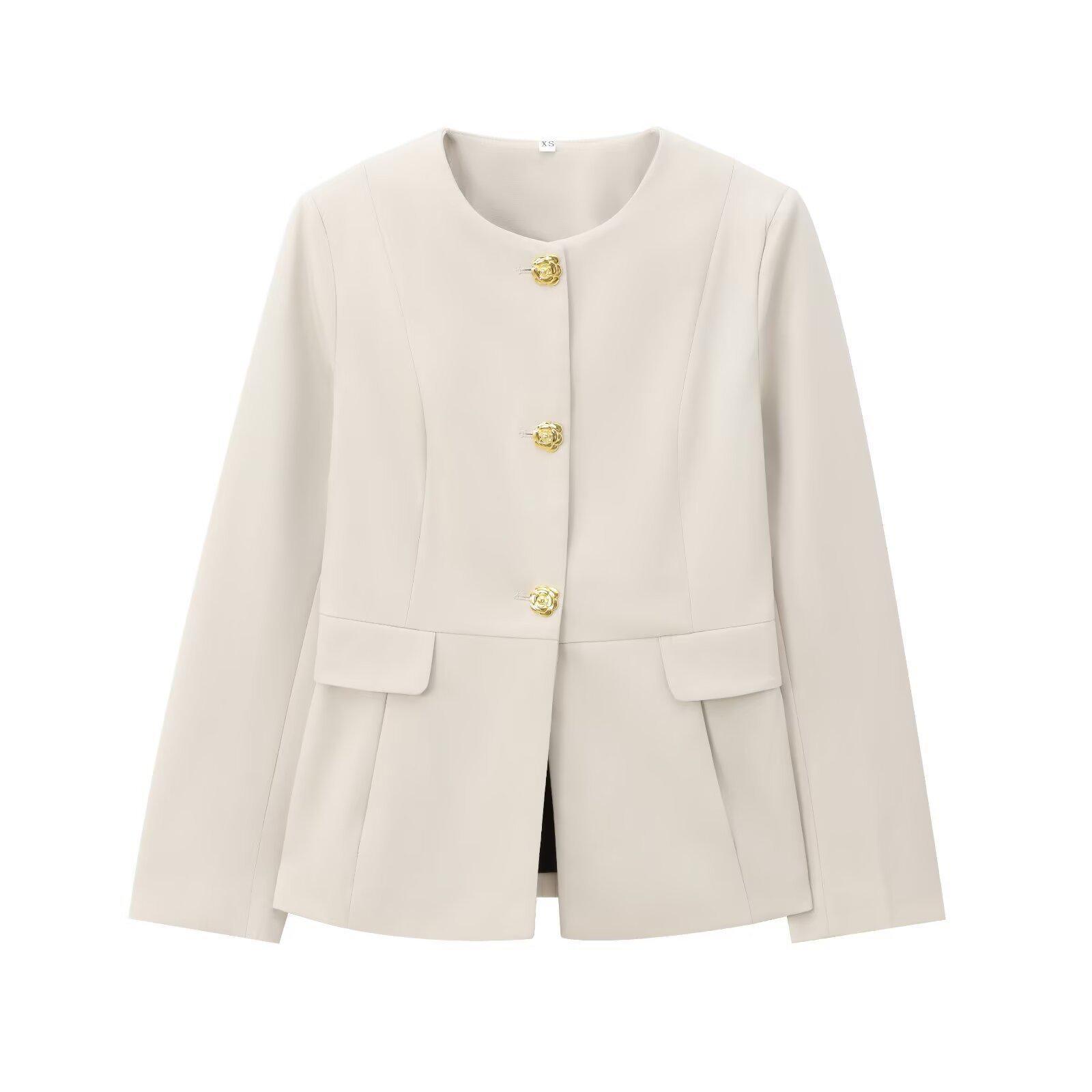 2024 Осень/Зима Женский Приталенный Пиджак с Декором Клапанами и Повседневные Брюки L
2024 Осень/Зима Женский Приталенный Пиджак с Декором Клапанами и Повседневные Брюки L