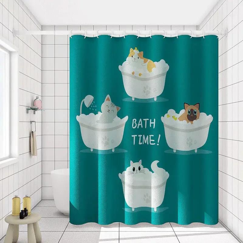 Adorable Cat With Lantern And Stars Print Water-Resistant Shower Curtain For Cozy, Magical, And Unique Bathroom Decor W60H190(CM)-1 Pcs
Adorable Cat With Lantern And Stars Print Water-Resistant Shower Curtain For Cozy, Magical, And Unique Bathroom Decor W60H190(CM)-1 Pcs