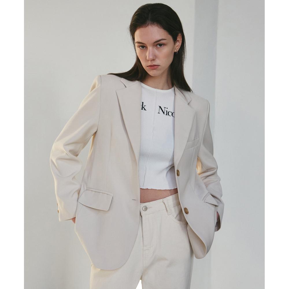 NICKNICOLE NICOLE BASIC SINGLE BLAZERCREAM
NICKNICOLE NICOLE BASIC SINGLE BLAZERCREAM