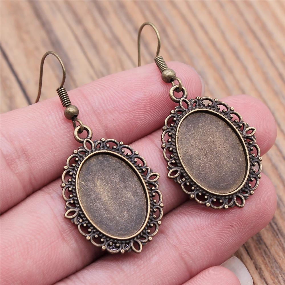 Fit 13x18mm Cabochons Oval Blank Setting Bezel Blank Cabochon Earring Base For DIY Earring Making
Fit 13x18mm Cabochons Oval Blank Setting Bezel Blank Cabochon Earring Base For DIY Earring Making