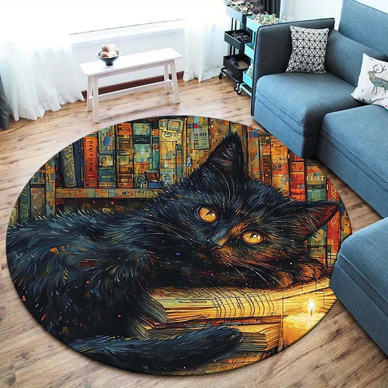 Cat and flowers Round Area Rug,Carpet Rug for Living Room Bedroom Sofa Playroom Decor,Non-slip Floor Mat 80cmx80cm
Cat and flowers Round Area Rug,Carpet Rug for Living Room Bedroom Sofa Playroom Decor,Non-slip Floor Mat 80cmx80cm