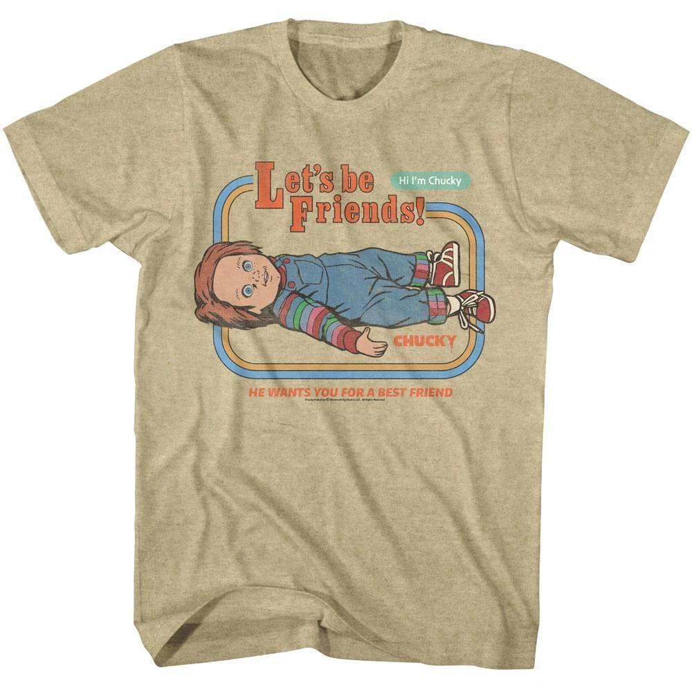 Chucky Let s Be Friends Men s T Shirt L
Chucky Let s Be Friends Men s T Shirt L