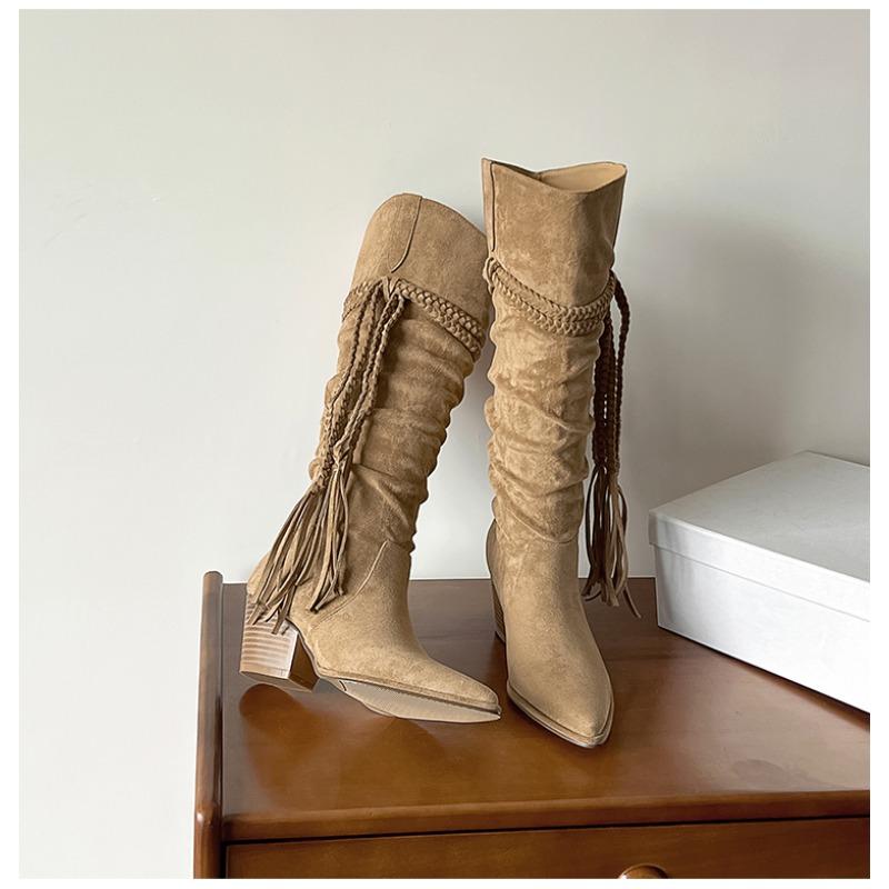 New Style Luxury Women s Fashion Vintage Knight Boots Fall Winter Women s Brown Tassel Mid-Leg Boots Large Size Mujer 40
New Style Luxury Women s Fashion Vintage Knight Boots Fall Winter Women s Brown Tassel Mid-Leg Boots Large Size Mujer 40