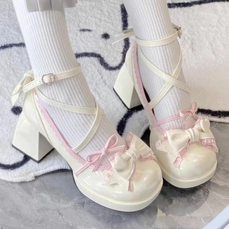 Милые и симпатичные туфли на высоком каблуке, маленькие кожаные туфли 2025 года, японские туфли Мэри Джейн в стиле колледжа с бантом на толстой подошве для женщин 35
Милые и симпатичные туфли на высоком каблуке, маленькие кожаные туфли 2025 года, японские туфли Мэри Джейн в стиле колледжа с бантом на толстой подошве для женщин 35