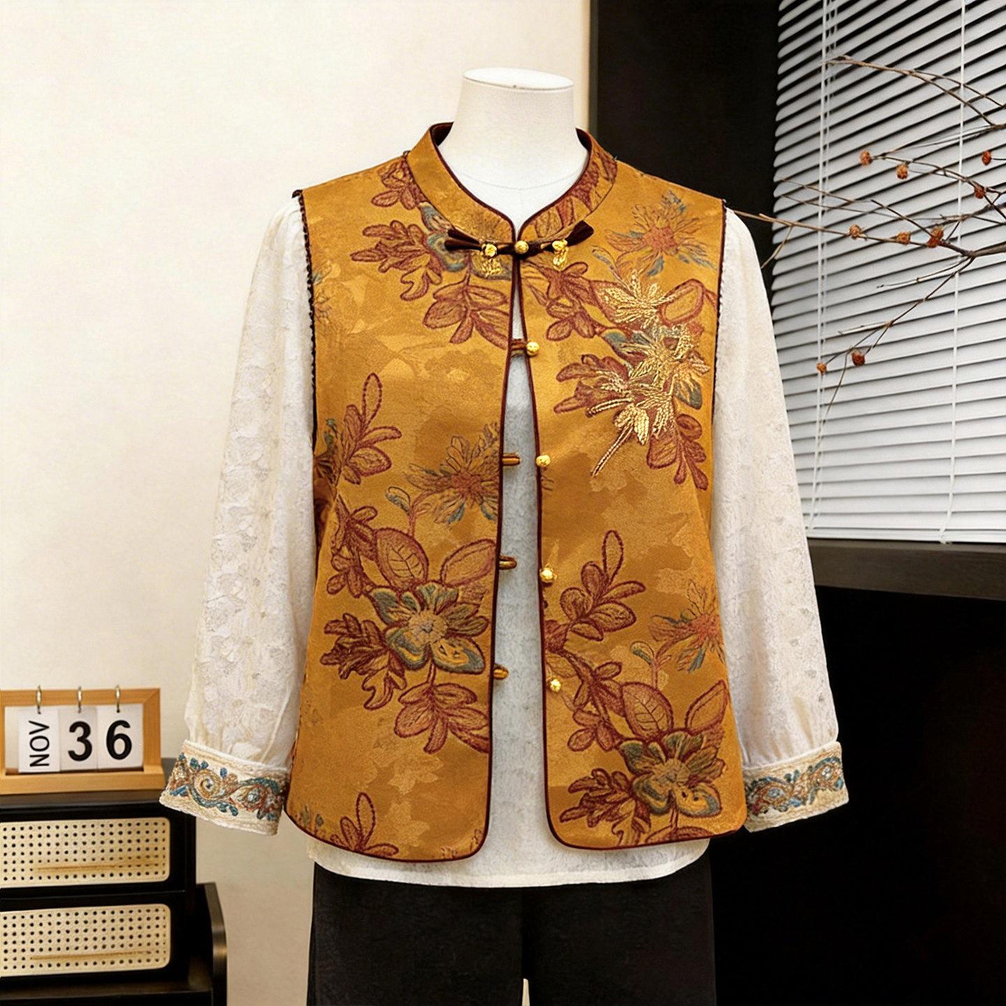 Spring 2026: New Chinese Style Versatile Vest for Mothers - Elegant Outerwear for Middle-aged & Elderly XL (105-120 jin)
Spring 2026: New Chinese Style Versatile Vest for Mothers - Elegant Outerwear for Middle-aged & Elderly XL (105-120 jin)
