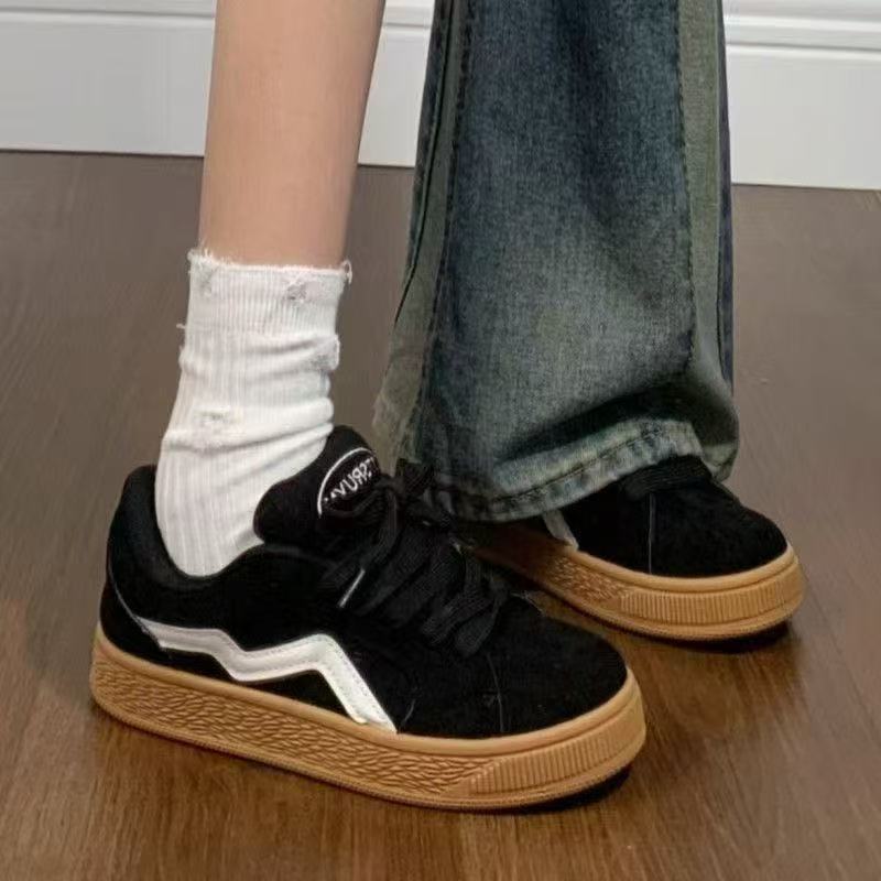 Shoes Daily waste soil wind wear-resistant rubber soles stacked with mint mambo board shoes Spring and Autumn 35【foot length 22.5cm】 чёрный
Shoes Daily waste soil wind wear-resistant rubber soles stacked with mint mambo board shoes Spring and Autumn 35【foot length 22.5cm】 чёрный