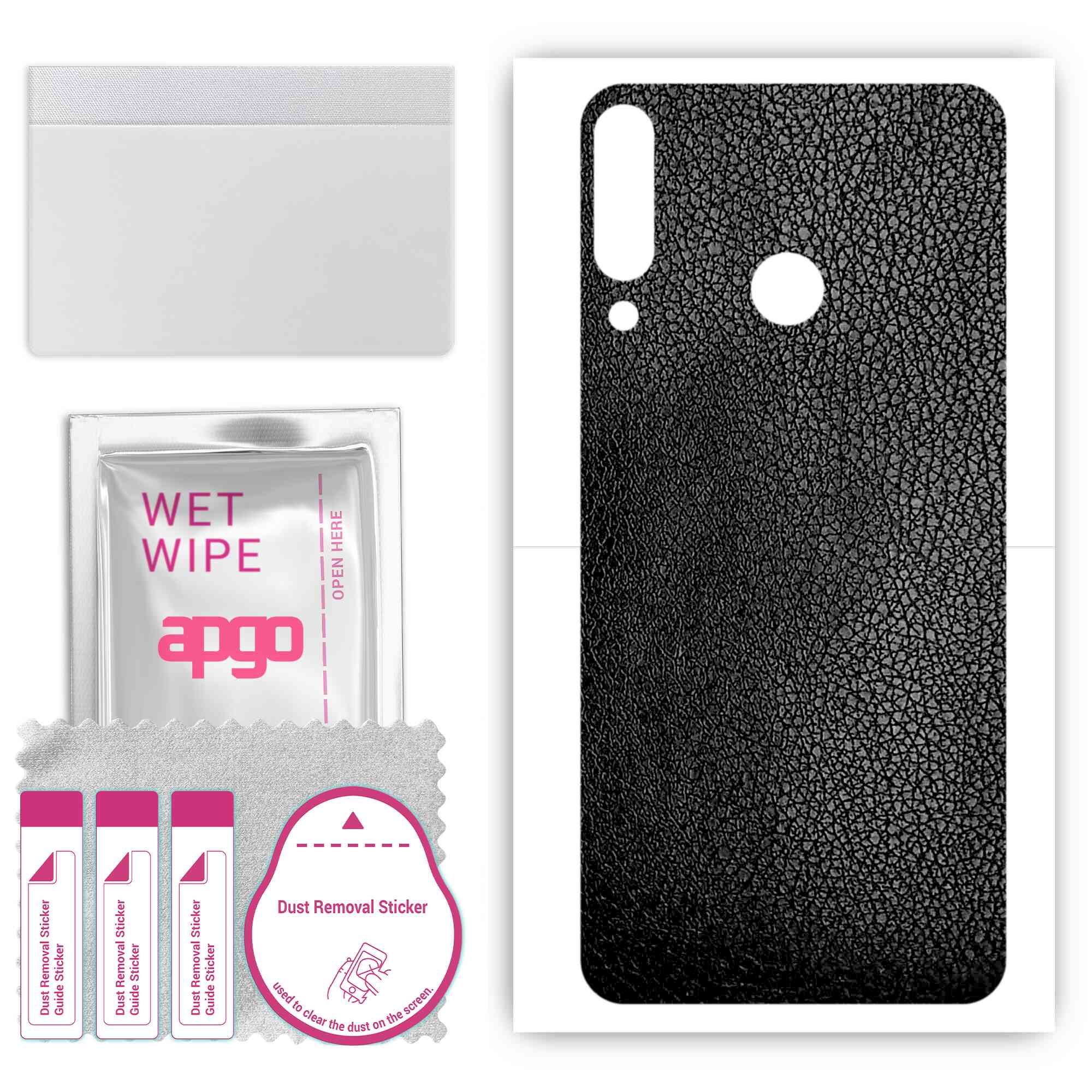 apgo Protective Skin Sticker for the back compatible with Tecno Pouvoir 3 Plus, Wrap Film, Foil, Vinyl - Pattern Black Leather
apgo Protective Skin Sticker for the back compatible with Tecno Pouvoir 3 Plus, Wrap Film, Foil, Vinyl - Pattern Black Leather
