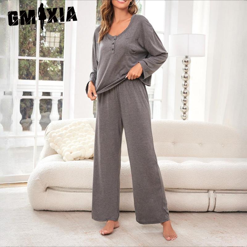 GMXIA Женская пижама Осенне-зимние модели Свободный досуг С длинным рукавом Костюм для дома L серый
GMXIA Женская пижама Осенне-зимние модели Свободный досуг С длинным рукавом Костюм для дома L серый
