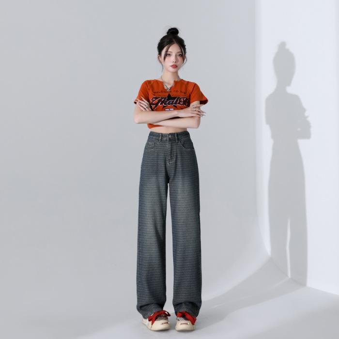 Джинсы широкие для женщин на осень и зиму жаккардовые широкие джинсы в пол для женщин 2XL
Джинсы широкие для женщин на осень и зиму жаккардовые широкие джинсы в пол для женщин 2XL