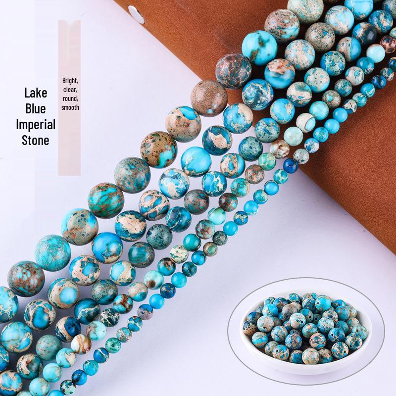 Hulan Emperor Stone Round Bead Necklace: Handmade Loose Beads for Jewelry, Bracelet, and DIY Crystal Beading Accessories. 4mm Strand 
Hulan Emperor Stone Round Bead Necklace: Handmade Loose Beads for Jewelry, Bracelet, and DIY Crystal Beading Accessories. 4mm Strand