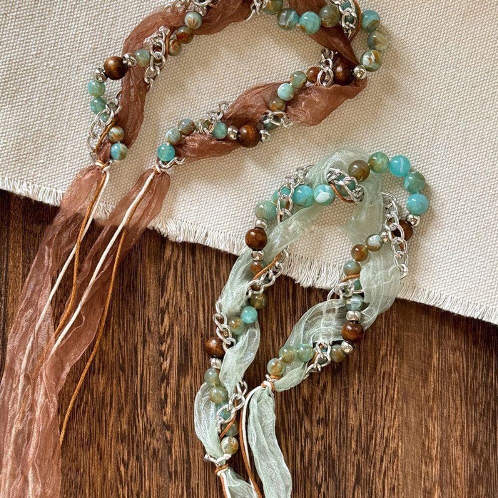 Plastic Braided Hairband Multifunctional Women Waist Chain Exquisite Beaded Headband Ladies коричневий
Plastic Braided Hairband Multifunctional Women Waist Chain Exquisite Beaded Headband Ladies коричневий