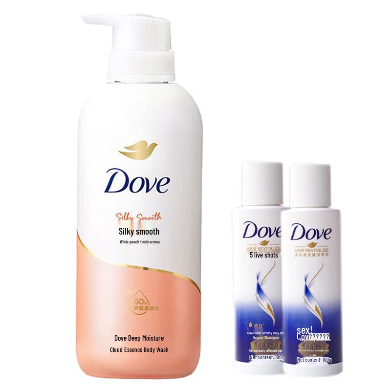 Dove Peach & Silk Shower Gel 500g + 2 Shampoos 100g Set
Dove Peach & Silk Shower Gel 500g + 2 Shampoos 100g Set