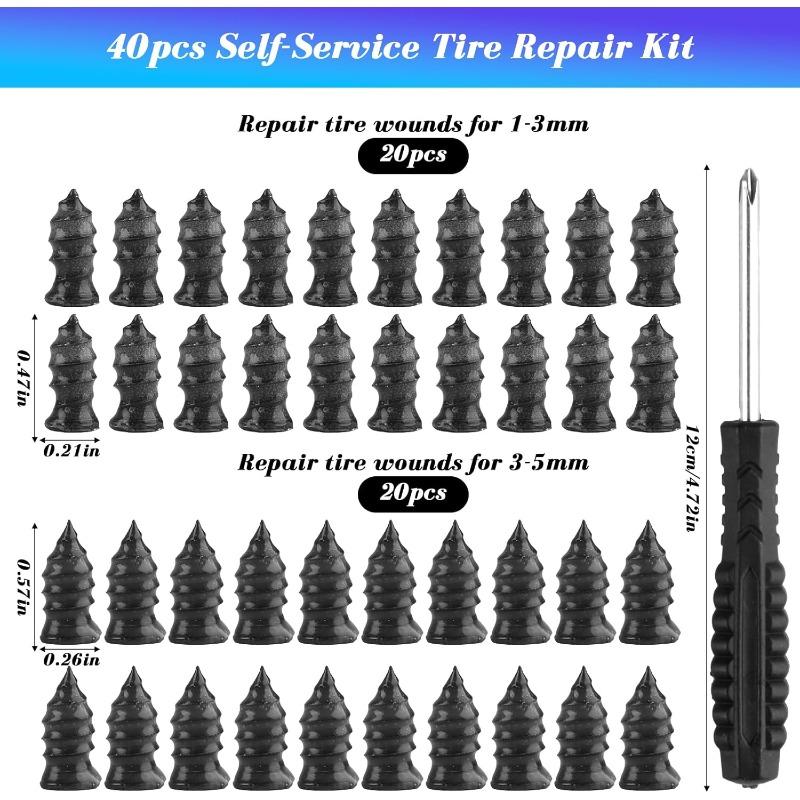 40 Pieces Vacuum Tire Repair Nails, a Tire Nail and a Screwdriver,Tubeless Tire Repair Kit for Cars, Cars, SUV, Trucks, 2 Sizes
40 Pieces Vacuum Tire Repair Nails, a Tire Nail and a Screwdriver,Tubeless Tire Repair Kit for Cars, Cars, SUV, Trucks, 2 Sizes
