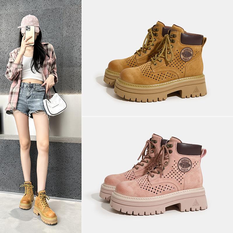 White Deer same summer limited hollow Martin boots women s new outdoor mountaineering rhubarb boots top layer pigskin tooling boots 33
White Deer same summer limited hollow Martin boots women s new outdoor mountaineering rhubarb boots top layer pigskin tooling boots 33
