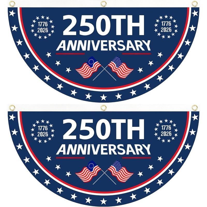 2PCS 250th Anniversary USA Flag, 1776-2026 Fan Flags,American Anniversary Flag for Wall, Front Door, Porch Outdoor Decorations 2PCS белый
2PCS 250th Anniversary USA Flag, 1776-2026 Fan Flags,American Anniversary Flag for Wall, Front Door, Porch Outdoor Decorations 2PCS белый