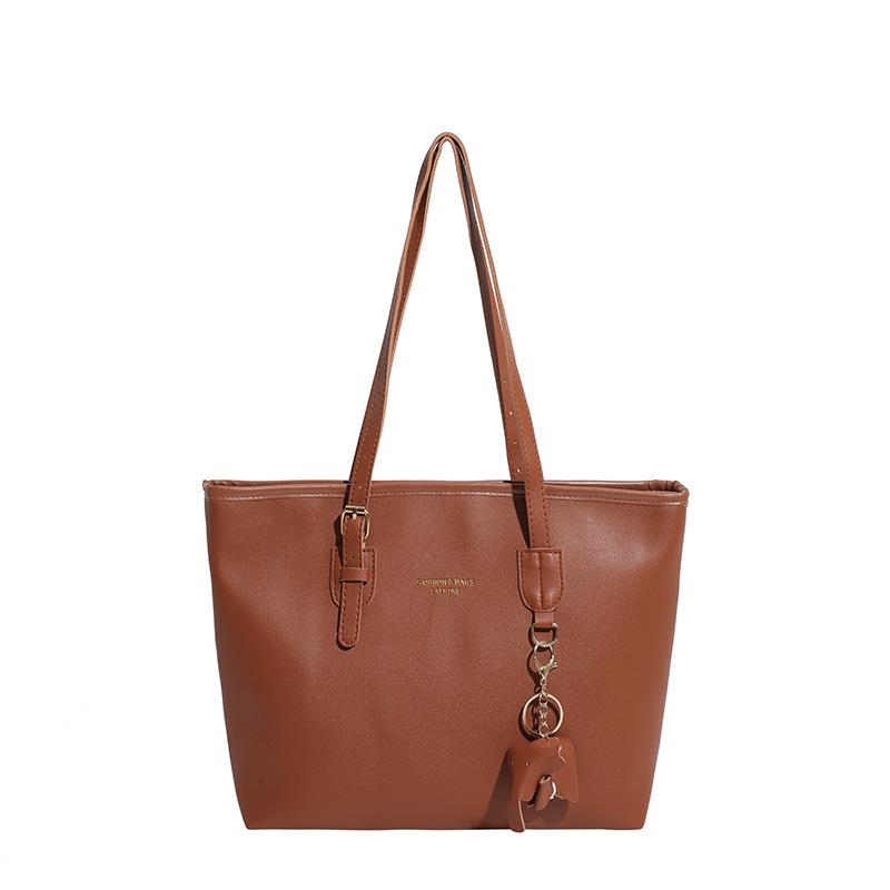 Contrasting color splicing shoulder bag women s retro commuter tote bag texture fashionable versatile bucket bag коричневий
Contrasting color splicing shoulder bag women s retro commuter tote bag texture fashionable versatile bucket bag коричневий