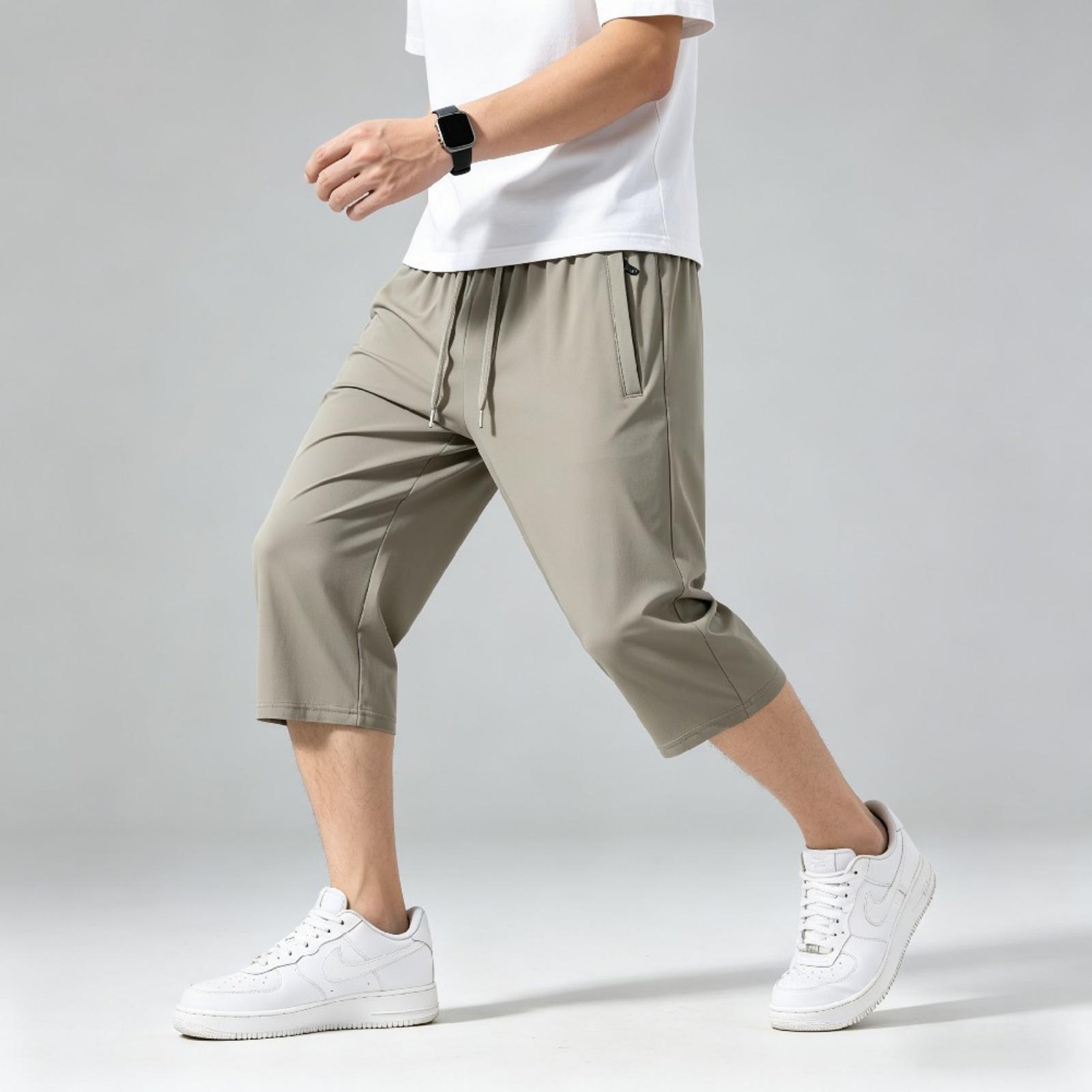 Men’s Loose Fit Lightweight Quick Dry Breathable Casual Sports Capri Shorts with Elastic Waistband and Drawstring M хакі
Men’s Loose Fit Lightweight Quick Dry Breathable Casual Sports Capri Shorts with Elastic Waistband and Drawstring M хакі