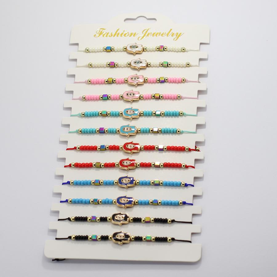 Stylish 12Pcs/Dozen Turkey Fatima Hand Bracelet Men Women Handmade Braided Black Red String Evil Eyes Braslet Pulsera Roja Joias
Stylish 12Pcs/Dozen Turkey Fatima Hand Bracelet Men Women Handmade Braided Black Red String Evil Eyes Braslet Pulsera Roja Joias