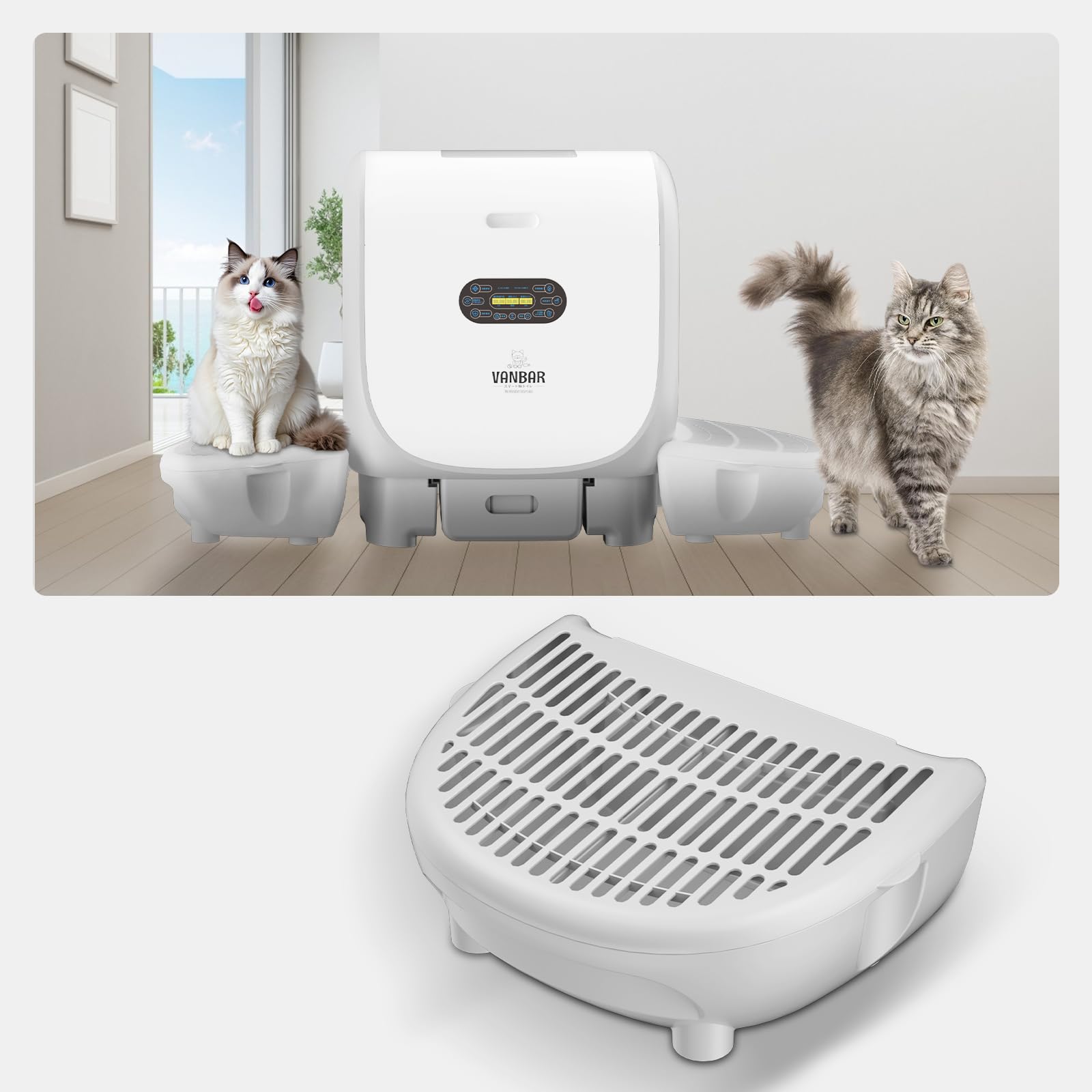 Steps for cat litter boxes Prevents litter from scattering Easy to use even for cats Reduces strain on the back Creates a comfortable litter box білий
Steps for cat litter boxes Prevents litter from scattering Easy to use even for cats Reduces strain on the back Creates a comfortable litter box білий