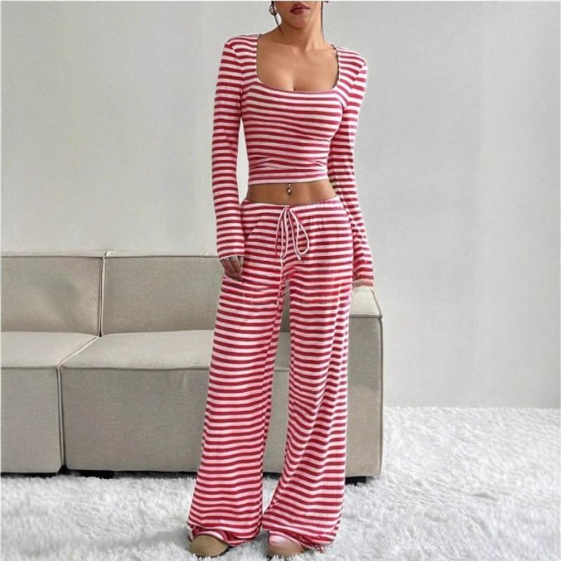 VEZFAA Women s Fashion Casual Stripe Print Spring Autumn Long Sleeve Square Collar Trousers Pants Suits XXL червоний
VEZFAA Women s Fashion Casual Stripe Print Spring Autumn Long Sleeve Square Collar Trousers Pants Suits XXL червоний