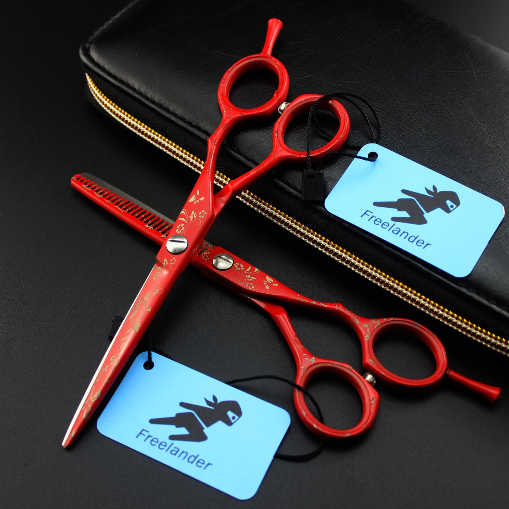 6.0 Inch Wonderlander Red Pattern Paint Hairdressing Scissors Hair Cutting Shears Flat Cutting Tooth Scissors Flat scissors
6.0 Inch Wonderlander Red Pattern Paint Hairdressing Scissors Hair Cutting Shears Flat Cutting Tooth Scissors Flat scissors