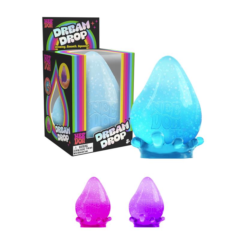 Schylling NeeDoh Dream Drop - Sensory Toy with a Dreamy Smooth Squeeze - Raindrop Shape in Assorted Colors Blue, Pink, and Purple - One Random Color Default
Schylling NeeDoh Dream Drop - Sensory Toy with a Dreamy Smooth Squeeze - Raindrop Shape in Assorted Colors Blue, Pink, and Purple - One Random Color Default