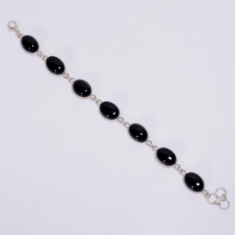 Beautiful Top Grade Qualite 100% Natural Black Onyx Oval Shape Ethnic Style Handmade Jewelry 925 Steling Silver Plated Bracelet 7-8 WSJ4641 7-8 чорний
Beautiful Top Grade Qualite 100% Natural Black Onyx Oval Shape Ethnic Style Handmade Jewelry 925 Steling Silver Plated Bracelet 7-8 WSJ4641 7-8 чорний