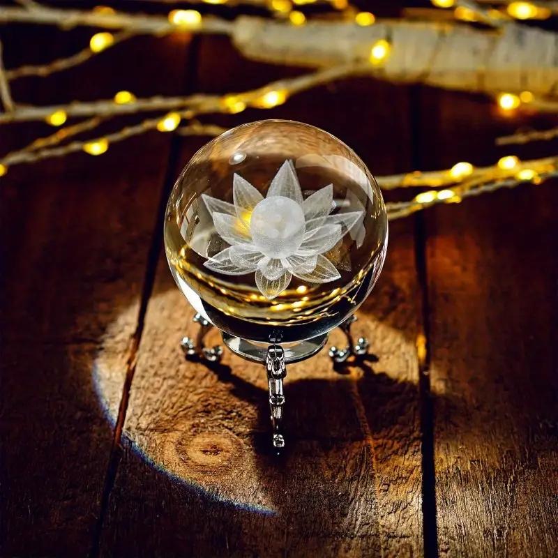 One lotus crystal ball decoration, birthday gift glass ball, a home decoration with a base, a birthday gift for a girlfriend, co
One lotus crystal ball decoration, birthday gift glass ball, a home decoration with a base, a birthday gift for a girlfriend, co